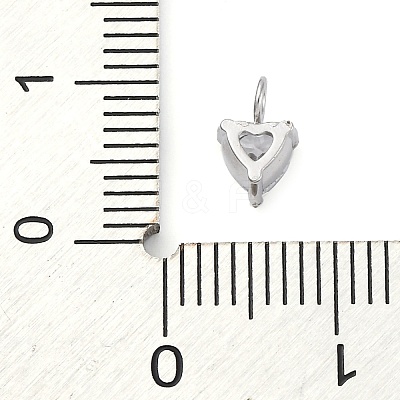 304 Stainless Steel Micro Pave Cubic Zirconia Pendants STAS-U042-02A-P-1