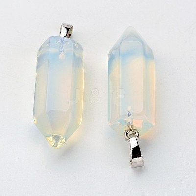 Brass Opalite Pendants G-O160-03L-1