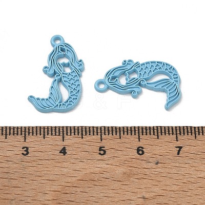 Spray Painted Alloy Pendants AL-CBA5D51-01D-1