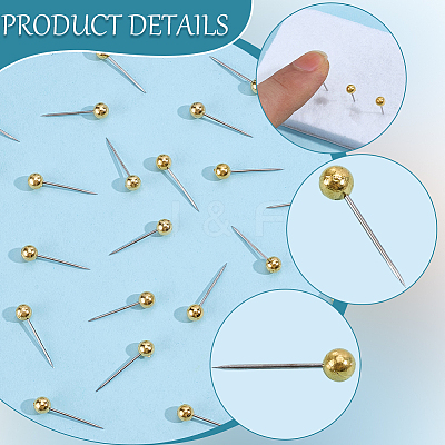 1Set 201 Stainless Steel Ball Head Pins DIY-SP0007-91G-1
