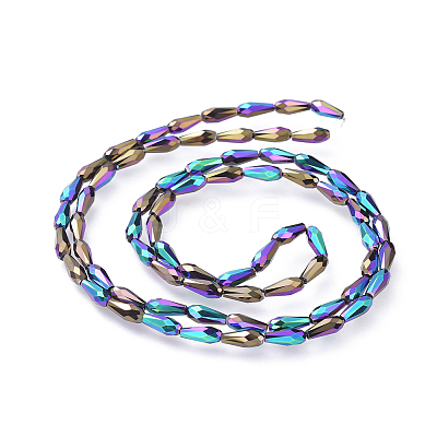 Electroplate Glass Beads Strands EGLA-L015-FP-A02-1