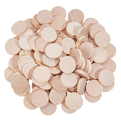 250Pcs 5 Bags Undyed Wood Cabochons WOOD-DR0001-06B-1