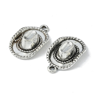 Tibetan Style Alloy Hat Pendants TIBEP-1023-AS-FF-1