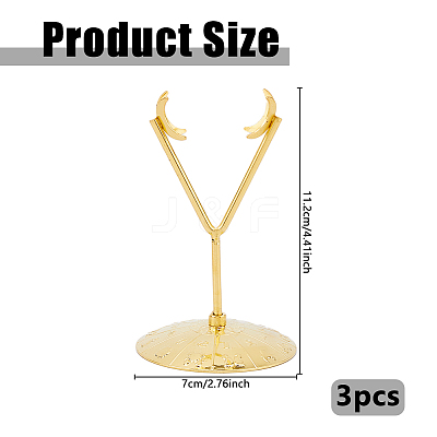 Alloy Crystal Ball Crafts Holder ODIS-WH0030-260G-1