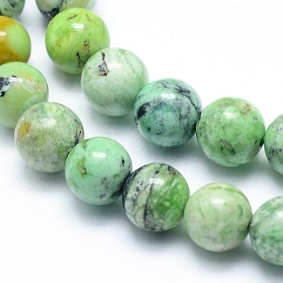 Natural Variscite Beads Strands G-G823-02-6mm-1