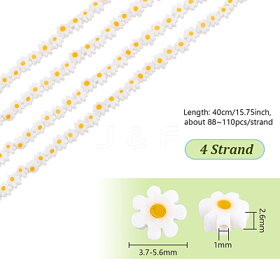 4 Strands Handmade Millefiori Glass Bead Strands LAMP-GA0001-17A-02-1
