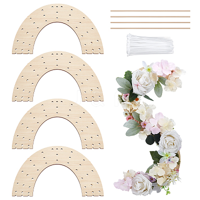 4Pcs Wood Wreath Boards DIY-FG0006-83-1