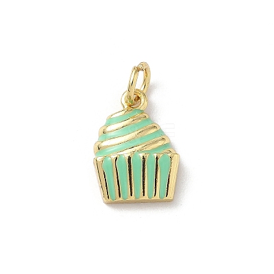 Brass Enamel Pendants KK-B155-05G-1