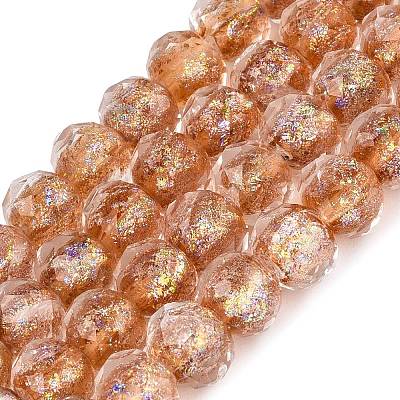 Handmade Foil Glass Beads FOIL-Q001-02H-1