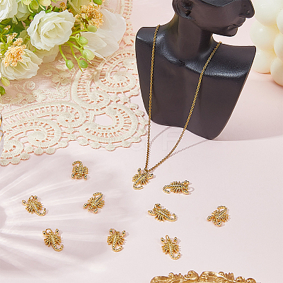 10Pcs Scorpion Brass Pendants KK-BBC0022-83-1
