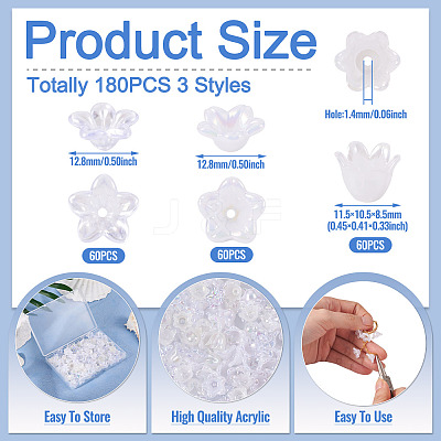 Acrylic Bead Caps OACR-TA0014-45F-1