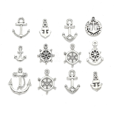 Tibetan Style Alloy Pendants TIBEP-M038-03AS-1