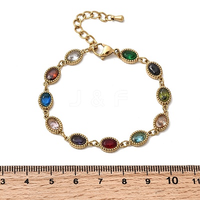 304 Stainless Steel Link Chain Bracelets for Women BJEW-A093-01B-G-1