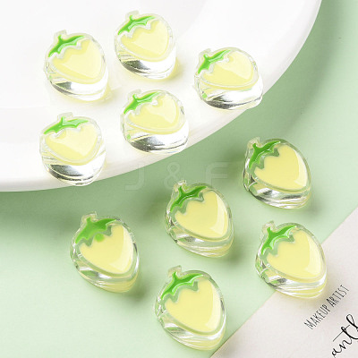 Transparent Enamel Acrylic Beads TACR-S155-003B-1