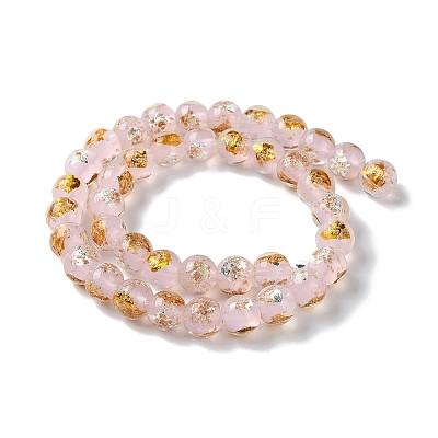 Handmade Gold & Silver Foil Lampwork Beads GLAA-G107-07B-12-1