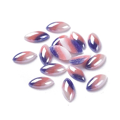 Opaque Glass Cabochons GGLA-S038-03F-4x8-1