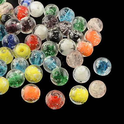 Handmade Luminous Lampwork Beads LAMP-R125-10mm-M-1