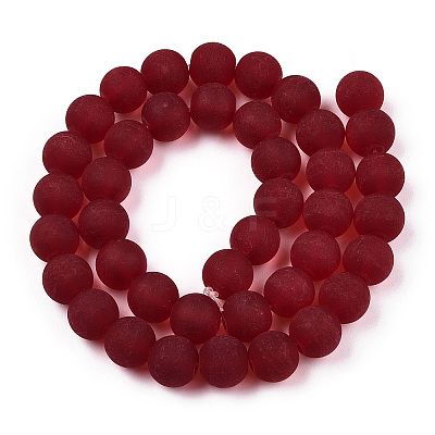 Transparent Glass Beads Strands GLAA-T032-T10mm-MD20-1