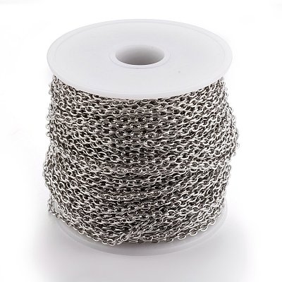 Tarnish Resistant 304 Stainless Steel Cable Chains CHS-R003-1.0mm-1