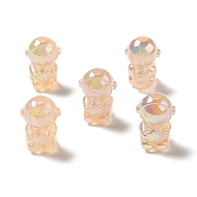UV Plating Rainbow Iridescent Acrylic Beads PACR-M002-06A-1