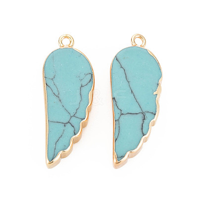 Synthetic Turquoise Pendants G-N326-127-A01-1