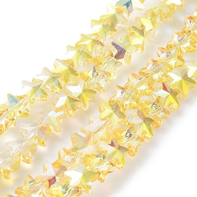 Electroplate Transparent Glass Beads EGLA-Z003-HP01-1
