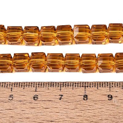 Transparent Glass Beads Strands LS-GLAA-R041-8x8mm-A08-1