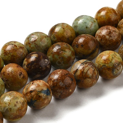 Natural Yellow Chrysocolla Beads Strands G-H298-A07-04-1