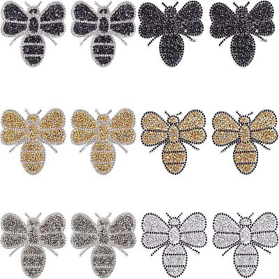 Rhinestones Sew on/Iron on Patches DIY-FG0001-38-1