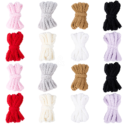 16Pcs 8 Colors Round Wool Shoelaces AJEW-SP0004-82-1