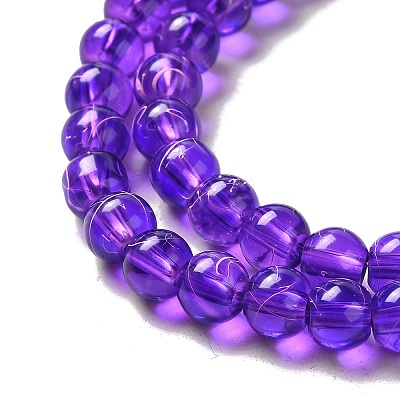 Drawbench Transparent Glass Beads Strands GLAD-Q012-6mm-20-1