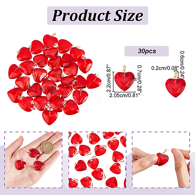 Transparent Spray Painted Glass Pendants GLAA-HY0001-06-1