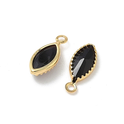 Brass Glass Charms KK-Z136-33G-03-1
