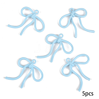 5Pcs Baking Paint Alloy Pendants FIND-YW0009-10D-1