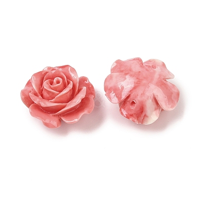 Synthetic Coral Dyed Carved Beads SHEL-Z003-03B-1