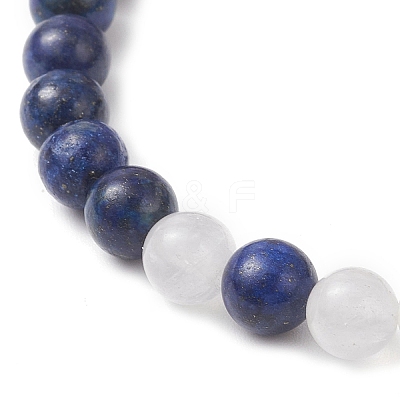 Natural & Synthetic Mixed Gemstone Beads Stretch Bracelets for Men Women BJEW-JB12514-1