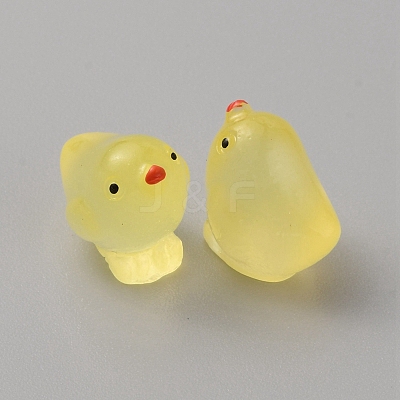Luminous Resin Chick Display Decoration RESI-WH0038-10A-1