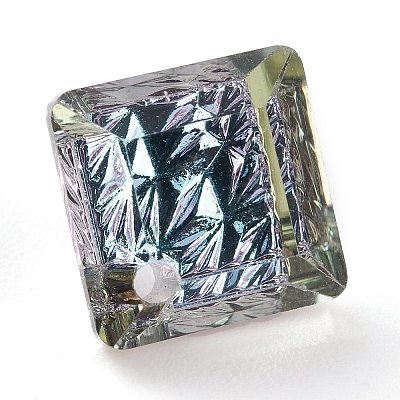 Embossed Glass Rhinestone Pendants GLAA-J101-03A-001VL-1
