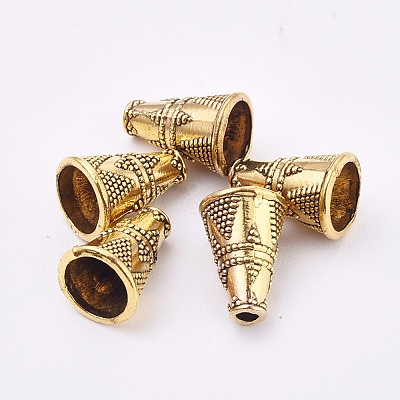 Tibetan Style Alloy Bead Cone LS-PALLOY-TAC0011-70AG-1