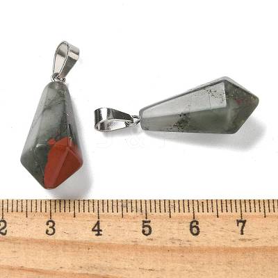 Natural African Bloodstone Pointed Pendants G-B127-15P-05-1