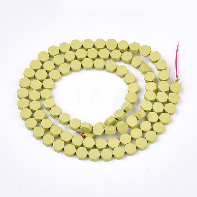 Spray Painted Non-magnetic Synthetic Hematite Beads Strands G-T116-03A-06-1