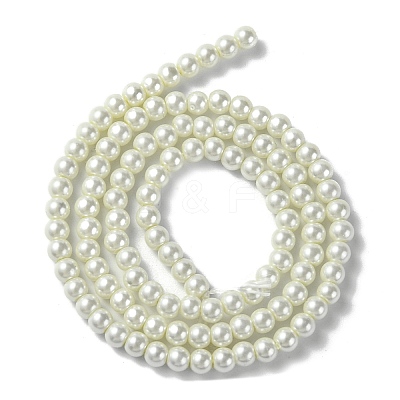 Eco-Friendly Dyed Glass Pearl Round Bead Strands X-HY-A002-4mm-RB001-1