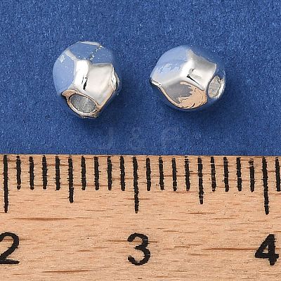 Oval Egg Alloy Faceted Beads FIND-G066-01S-1