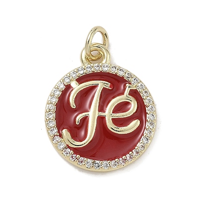 Brass Micro Pave Cubic Zirconia Pendants KK-K368-14G-1