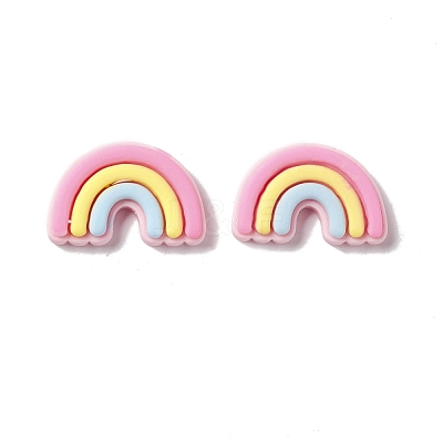 Spray Painted Resin Cabochons RESI-G031-08-1