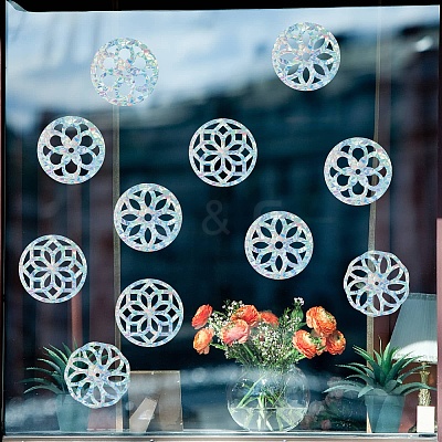 Waterproof PVC Colored Laser Stained Window Film Static Stickers DIY-WH0314-106-1