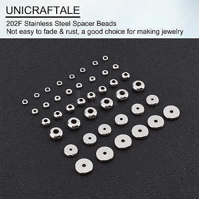 180Pcs 6 Style 202 Stainless Steel Spacer Beads STAS-UN0027-03-1