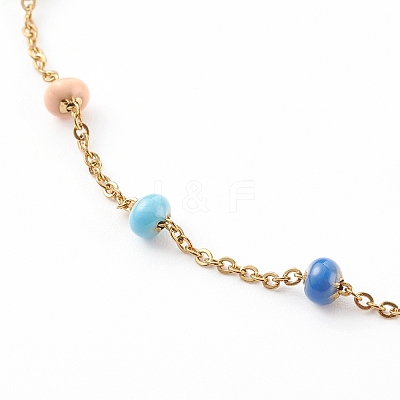 Stainless Steel Satellite Chain Anklets X-AJEW-AN00422-1