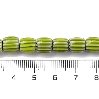 Handmade Lampwork Chevron Beads Strands X-LAMP-K041-01B-26-1