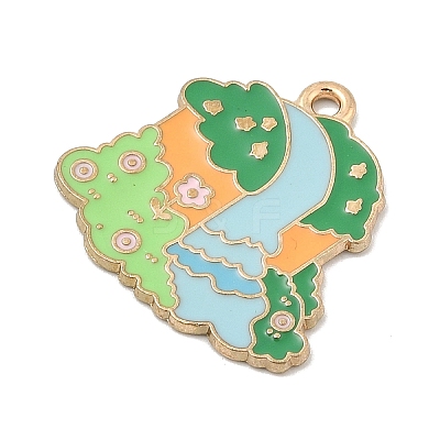 Animal Forest Theme Zinc Alloy Enamel Pendants FIND-Z065-01I-1